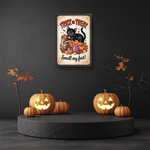 Halloween Cat 30*45CM(Canvas) Full Round Drill Diamond Painting