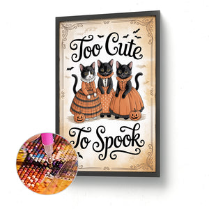 Halloween Cats 30*45CM(Canvas) Full Round Drill Diamond Painting