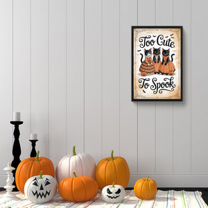 Halloween Cats 30*45CM(Canvas) Full Round Drill Diamond Painting