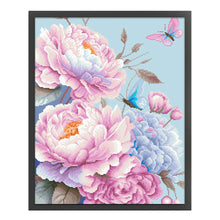Load image into Gallery viewer, Healing Peonies - 50*60CM 11CT Stamped Cross Stitch(Mona Lisa Brand)
