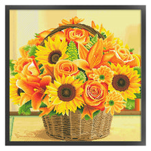 Load image into Gallery viewer, Sunflower Basket - 61*61CM 11CT Stamped Cross Stitch(Mona Lisa Brand)
