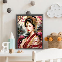 Load image into Gallery viewer, Chinese Style Girl 30*40CM(Canvas) Partial Special Shaped Drill Diamond Painting
