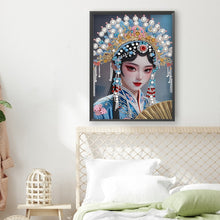 Load image into Gallery viewer, Chinese Style Girl 30*40CM(Canvas) Partial Special Shaped Drill Diamond Painting
