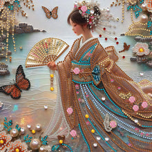 Load image into Gallery viewer, Japanese Girl 30*30CM(Canvas) Partial Special Shaped Drill Diamond Painting
