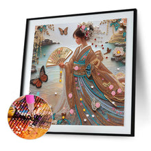 Load image into Gallery viewer, Japanese Girl 30*30CM(Canvas) Partial Special Shaped Drill Diamond Painting
