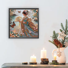 Load image into Gallery viewer, Japanese Girl 30*30CM(Canvas) Partial Special Shaped Drill Diamond Painting
