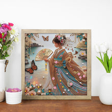 Load image into Gallery viewer, Japanese Girl 30*30CM(Canvas) Partial Special Shaped Drill Diamond Painting
