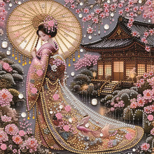 Load image into Gallery viewer, Japanese Girl 30*30CM(Canvas) Partial Special Shaped Drill Diamond Painting
