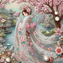 Load image into Gallery viewer, Japanese Girl 30*30CM(Canvas) Partial Special Shaped Drill Diamond Painting
