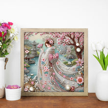 Load image into Gallery viewer, Japanese Girl 30*30CM(Canvas) Partial Special Shaped Drill Diamond Painting
