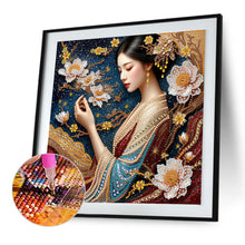 Load image into Gallery viewer, Ancient Style Girl 30*30CM(Canvas) Partial Special Shaped Drill Diamond Painting

