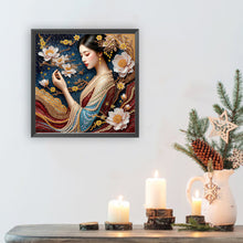 Load image into Gallery viewer, Ancient Style Girl 30*30CM(Canvas) Partial Special Shaped Drill Diamond Painting
