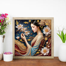 Load image into Gallery viewer, Ancient Style Girl 30*30CM(Canvas) Partial Special Shaped Drill Diamond Painting
