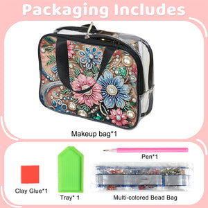 DIY Diamond Art Rhinestone Makeup Bag Crystal Transparent PVC Storage Pack Gift