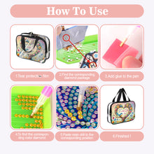 Load image into Gallery viewer, DIY Diamond Art Rhinestone Makeup Bag Crystal Transparent PVC Storage Pack Gift
