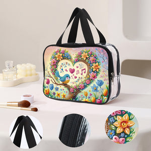 DIY Diamond Art Rhinestone Makeup Bag Crystal Transparent PVC Storage Pack Gift