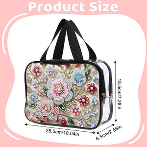 DIY Diamond Art Rhinestone Makeup Bag Crystal Transparent PVC Storage Pack Gift