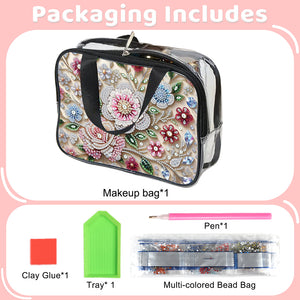 DIY Diamond Art Rhinestone Makeup Bag Crystal Transparent PVC Storage Pack Gift