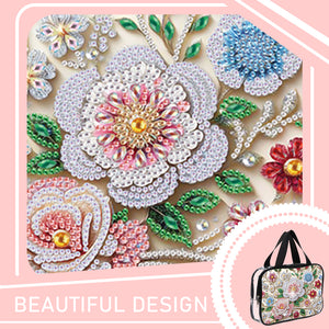 DIY Diamond Art Rhinestone Makeup Bag Crystal Transparent PVC Storage Pack Gift