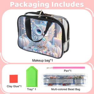 DIY Diamond Art Rhinestone Makeup Bag Crystal Transparent PVC Storage Pack Gift