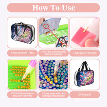 Load image into Gallery viewer, DIY Diamond Art Rhinestone Makeup Bag Crystal Transparent PVC Storage Pack Gift
