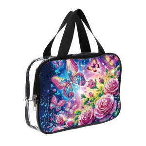 DIY Diamond Art Rhinestone Makeup Bag Crystal Transparent PVC Storage Pack Gift