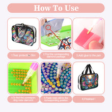 Load image into Gallery viewer, DIY Diamond Art Rhinestone Makeup Bag Crystal Transparent PVC Storage Pack Gift

