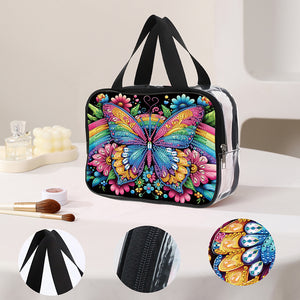 DIY Diamond Art Rhinestone Makeup Bag Crystal Transparent PVC Storage Pack Gift