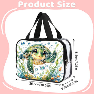 DIY Diamond Art Rhinestone Makeup Bag Crystal Transparent PVC Storage Pack Gift