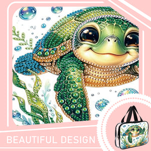 DIY Diamond Art Rhinestone Makeup Bag Crystal Transparent PVC Storage Pack Gift