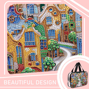 DIY Diamond Art Rhinestone Makeup Bag Crystal Transparent PVC Storage Pack Gift