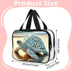 DIY Diamond Art Rhinestone Makeup Bag Crystal Transparent PVC Storage Pack Gift