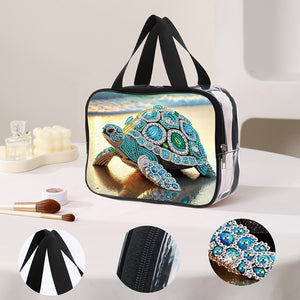 DIY Diamond Art Rhinestone Makeup Bag Crystal Transparent PVC Storage Pack Gift