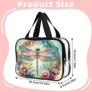DIY Diamond Art Rhinestone Makeup Bag Crystal Transparent PVC Storage Pack Gift