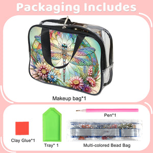 DIY Diamond Art Rhinestone Makeup Bag Crystal Transparent PVC Storage Pack Gift