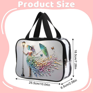 DIY Diamond Art Rhinestone Makeup Bag Crystal Transparent PVC Storage Pack Gift