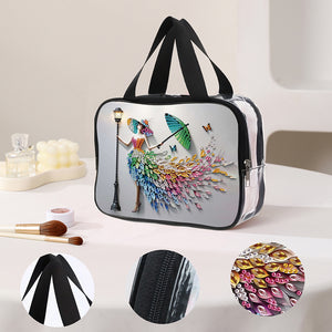 DIY Diamond Art Rhinestone Makeup Bag Crystal Transparent PVC Storage Pack Gift