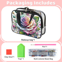 Load image into Gallery viewer, DIY Diamond Art Rhinestone Makeup Bag Crystal Transparent PVC Storage Pack Gift
