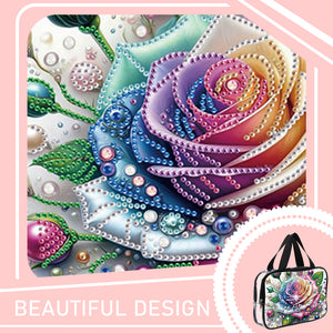 DIY Diamond Art Rhinestone Makeup Bag Crystal Transparent PVC Storage Pack Gift