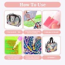 Load image into Gallery viewer, DIY Diamond Art Rhinestone Makeup Bag Crystal Transparent PVC Storage Pack Gift
