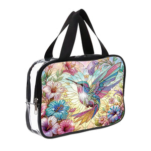 DIY Diamond Art Rhinestone Makeup Bag Crystal Transparent PVC Storage Pack Gift