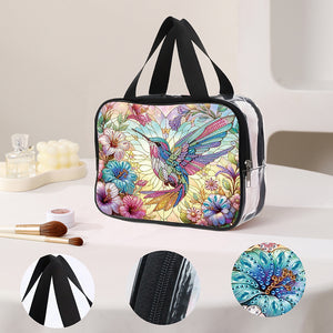 DIY Diamond Art Rhinestone Makeup Bag Crystal Transparent PVC Storage Pack Gift