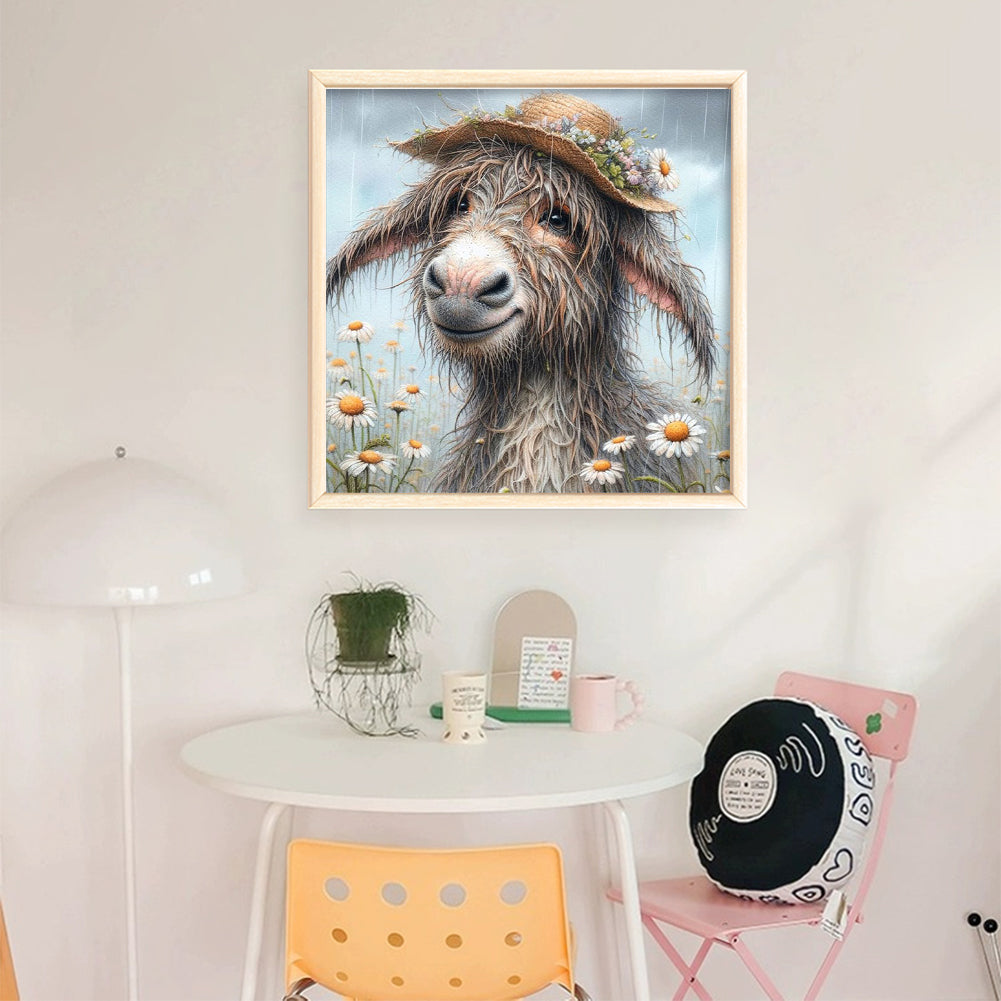Donkey - Full 11CT Stamped Cross Stitch 40x40CM - Huacan