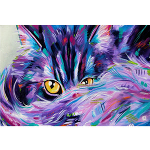 Cat 60*40CM(Picture) Full Square Drill Diamond Painting