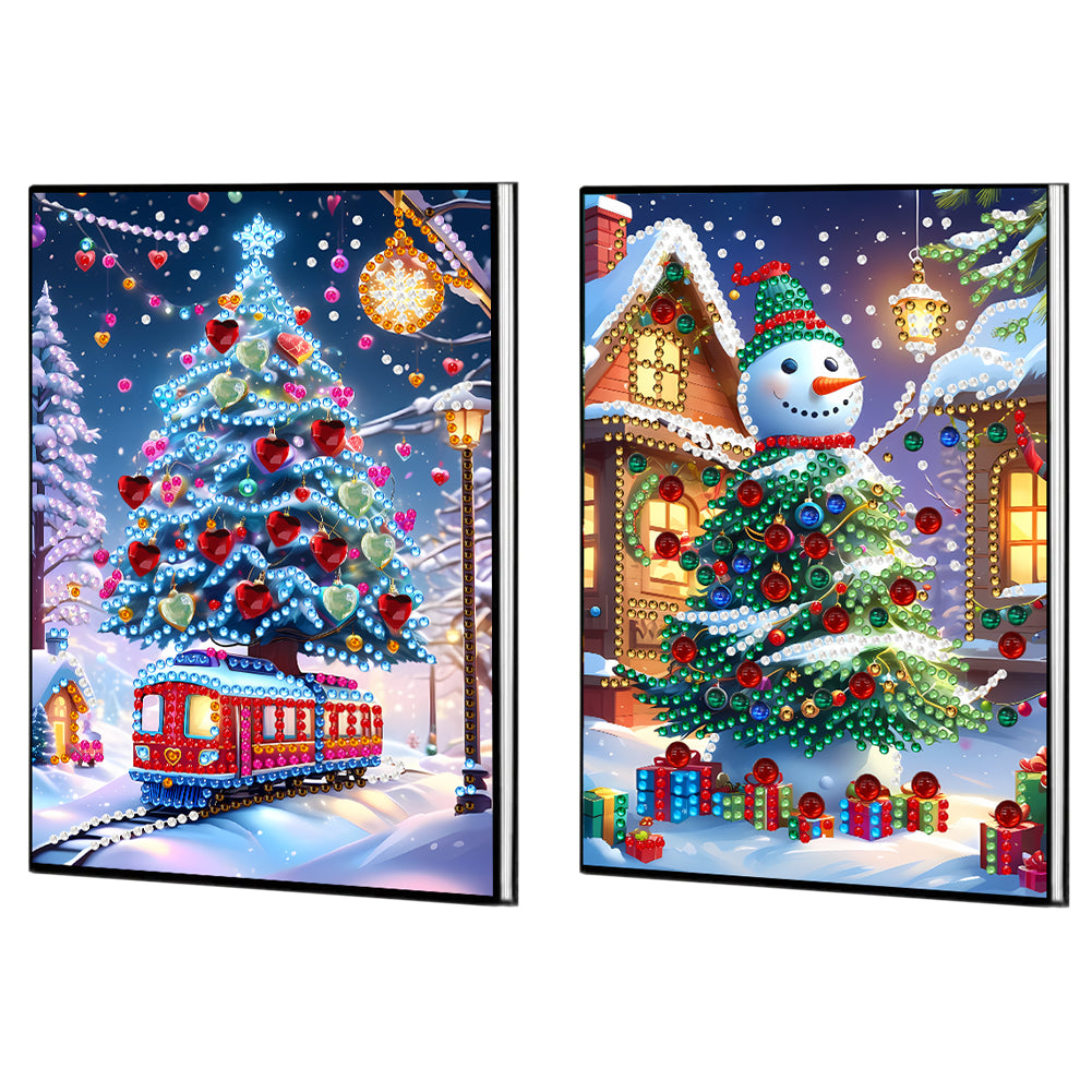 2pcs 50-Page A5 Size Diamond Painting Notebook for Adults Holiday Birthday Gift