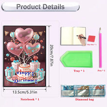 Load image into Gallery viewer, 2pcs 50-Page A5 Size Diamond Painting Notebook for Adults Holiday Birthday Gift
