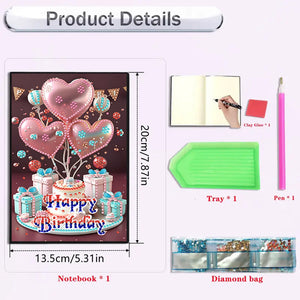 2pcs 50-Page A5 Size Diamond Painting Notebook for Adults Holiday Birthday Gift