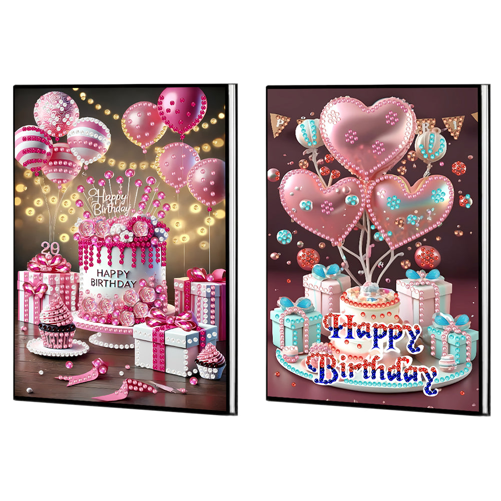 2pcs 50-Page A5 Size Diamond Painting Notebook for Adults Holiday Birthday Gift