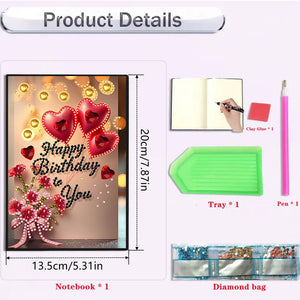 2pcs 50-Page A5 Size Diamond Painting Notebook for Adults Holiday Birthday Gift