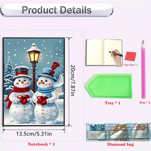 2pcs 50-Page A5 Size Diamond Painting Notebook for Adults Holiday Birthday Gift
